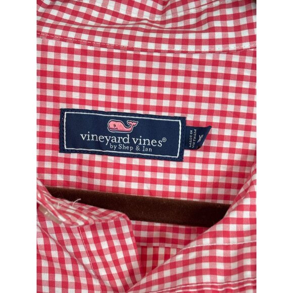 Vineyard Vines Mens Shirt Gingham Stretch Poplin Long Sleeve Button Down - Picture 2 of 13